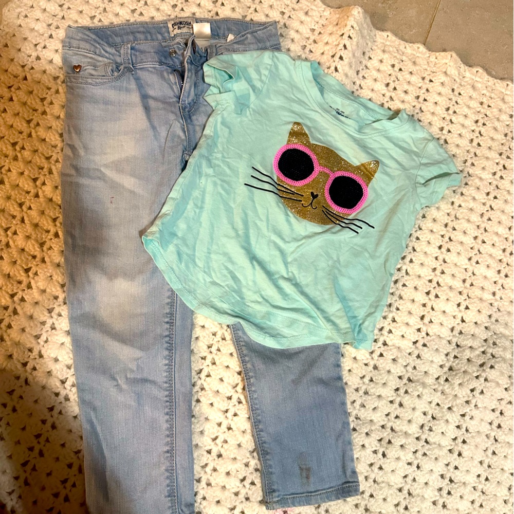 Girls jeans & T
